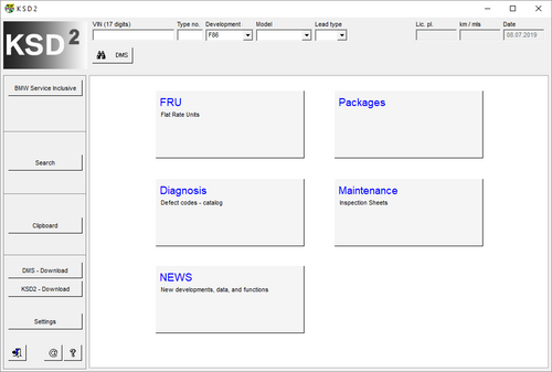 BMW KSD Commercial Service Data Software