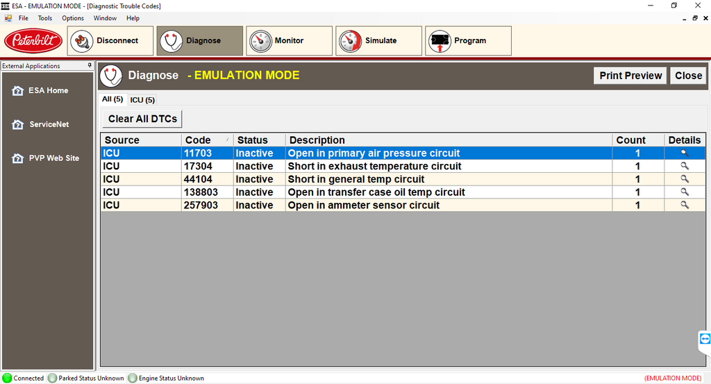 Paccar ESA (Electronic Service Analyst) Diagnostic Software v5.7.0 with 03.2023 SW Calibration Files