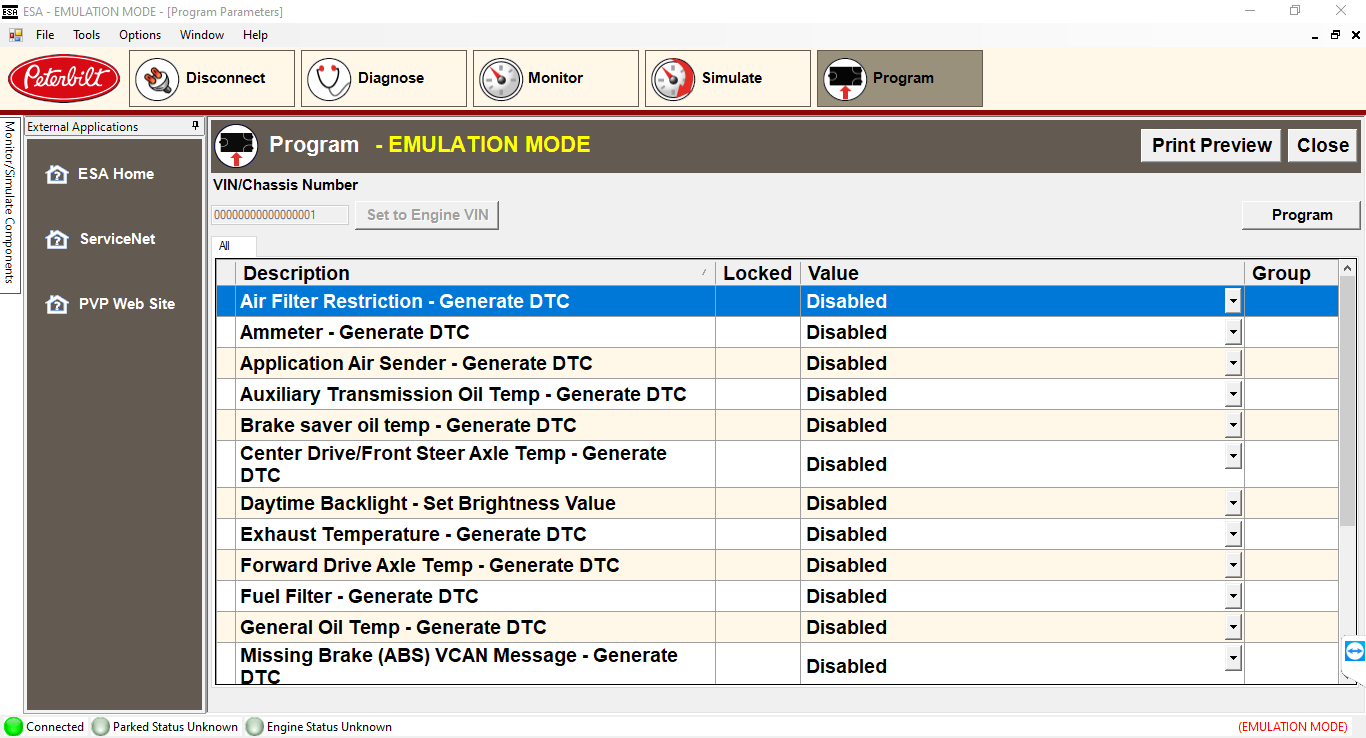 Paccar ESA (Electronic Service Analyst) Diagnostic Software v5.7.0 with 03.2023 SW Calibration Files