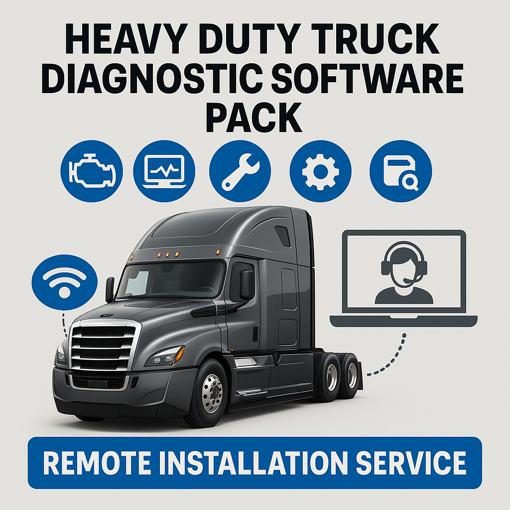 Heavy Duty Truck Diagnostic Software Pack | Remote Installation Service
