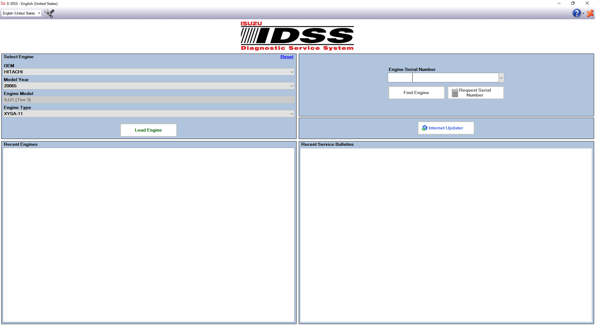 Isuzu Engine Diagnostic Service System (E-IDSS) Software 3.2023 Release For Isuzu OEM Industrial Engines