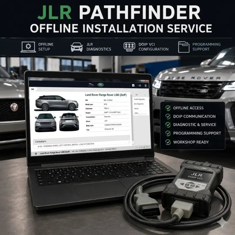 JLR Pathfinder Software V374 Offline Installation Service – Jaguar Land Rover DoIP Diagnostic & Programming Setup