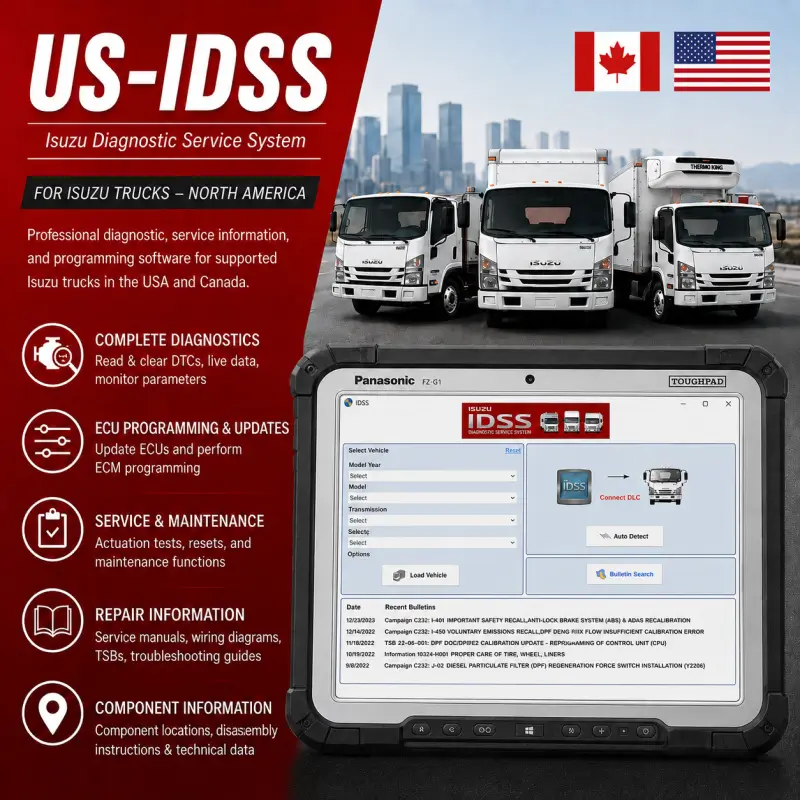 Isuzu-Diagnostic-Service-System-US-IDSS-Software-For-Isuzu-North-America-Market