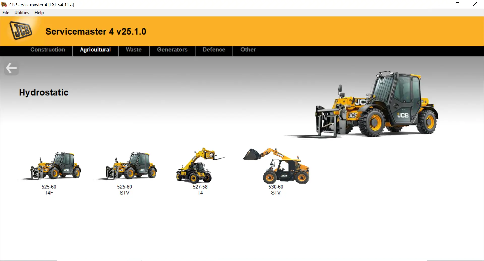 JCB ServiceMaster 4 OEM tractor and construction software